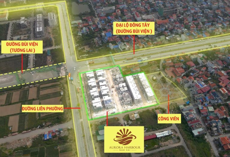 Vị trí dự án Aurora Harbour Nam Hải Hải Phòng